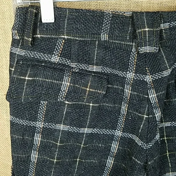 Sugar Lip women's plaid capri cropped pants linen - Picture 6 of 6